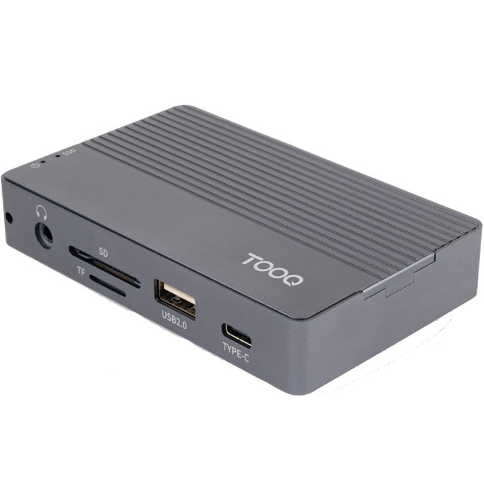Tooq Docking USB Tipo-C TQE-2242G con Ranura SSD M.2 y Hub 10 en 1 Gris Tooq Docking USB Tipo-C TQE-2242G con Ranura SSD M.2 y Hub 10 en 1 Gris